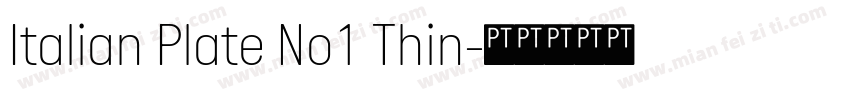 Italian Plate No1 Thin字体转换